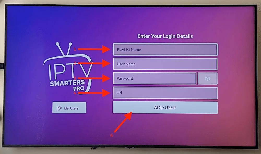 IPTV App numa Smart TV
